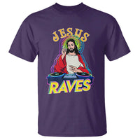 Funny Jesus DJ Raves Techno EDM Party T Shirt