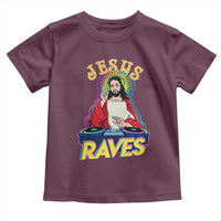 Funny Jesus DJ Raves Techno EDM Party Toddler T Shirt