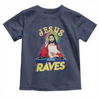 Funny Jesus DJ Raves Techno EDM Party Toddler T Shirt