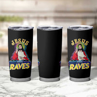 Funny Jesus DJ Raves Techno EDM Party Tumbler Cup