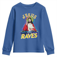 Funny Jesus DJ Raves Techno EDM Party Youth Sweatshirt