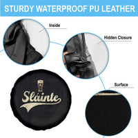 Funny Slainte Cheers Stout Beer Irish Shamrock St Patrick's Day Spare Tire Cover