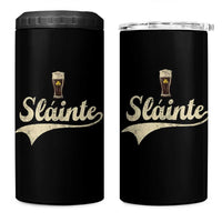 Funny Slainte Cheers Stout Beer Irish Shamrock St Patrick's Day 4 in 1 Can Cooler Tumbler