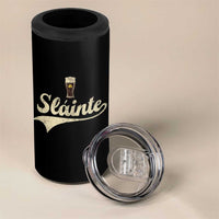 Funny Slainte Cheers Stout Beer Irish Shamrock St Patrick's Day 4 in 1 Can Cooler Tumbler