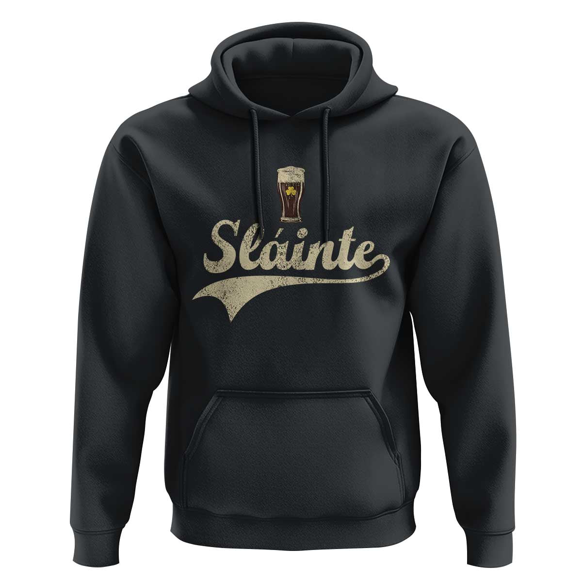 Funny Slainte Cheers Stout Beer Irish Shamrock St Patrick's Day Hoodie