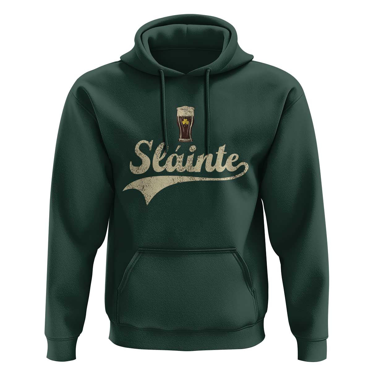 Funny Slainte Cheers Stout Beer Irish Shamrock St Patrick's Day Hoodie