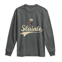 Funny Slainte Cheers Stout Beer Irish Shamrock St Patrick's Day Long Sleeve Shirt