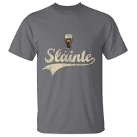 Funny Slainte Cheers Stout Beer Irish Shamrock St Patrick's Day T Shirt