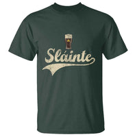 Funny Slainte Cheers Stout Beer Irish Shamrock St Patrick's Day T Shirt