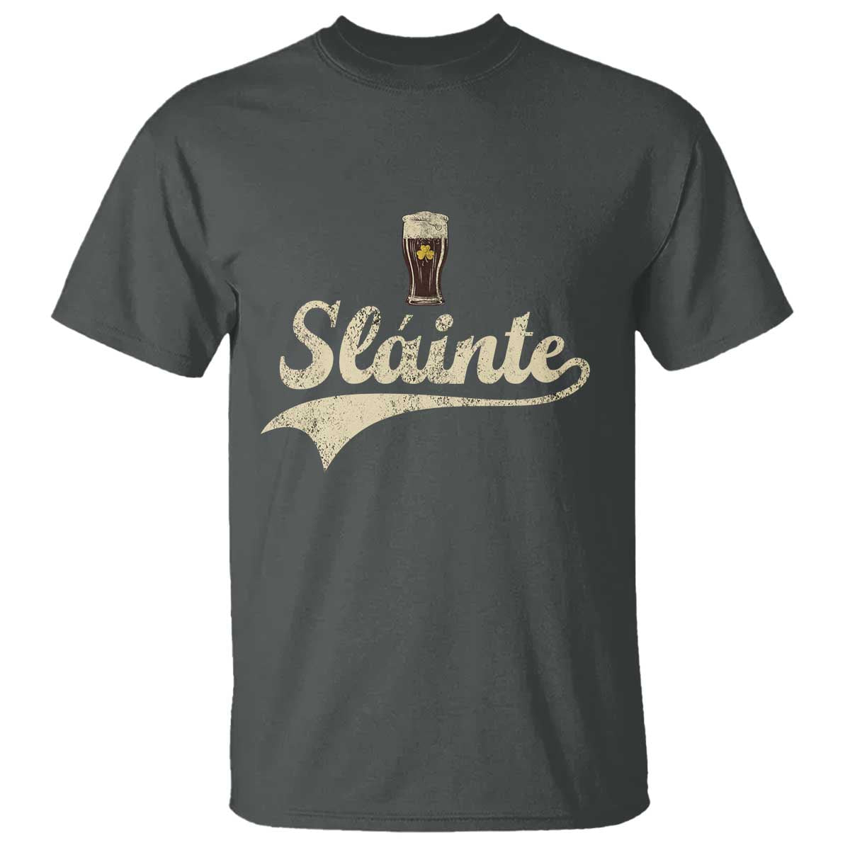 Funny Slainte Cheers Stout Beer Irish Shamrock St Patrick's Day T Shirt