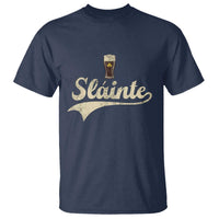 Funny Slainte Cheers Stout Beer Irish Shamrock St Patrick's Day T Shirt