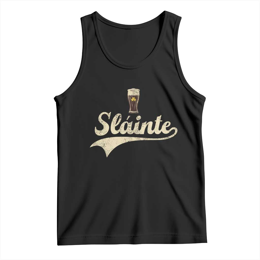 Funny Slainte Cheers Stout Beer Irish Shamrock St Patrick's Day Tank Top