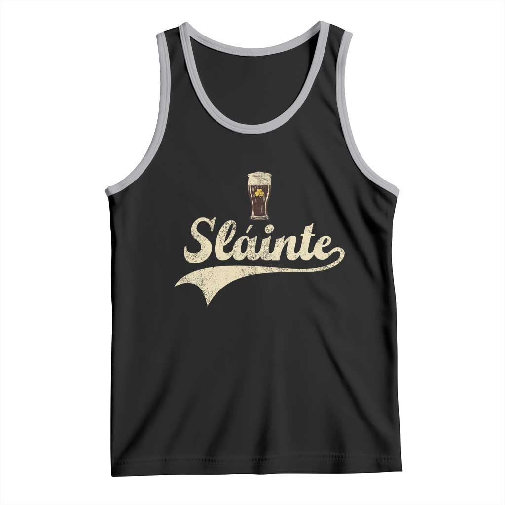 Funny Slainte Cheers Stout Beer Irish Shamrock St Patrick's Day Tank Top