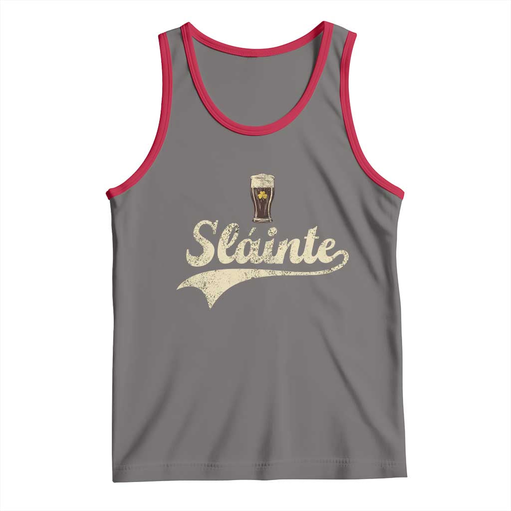 Funny Slainte Cheers Stout Beer Irish Shamrock St Patrick's Day Tank Top