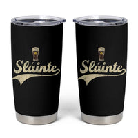 Funny Slainte Cheers Stout Beer Irish Shamrock St Patrick's Day Tumbler Cup