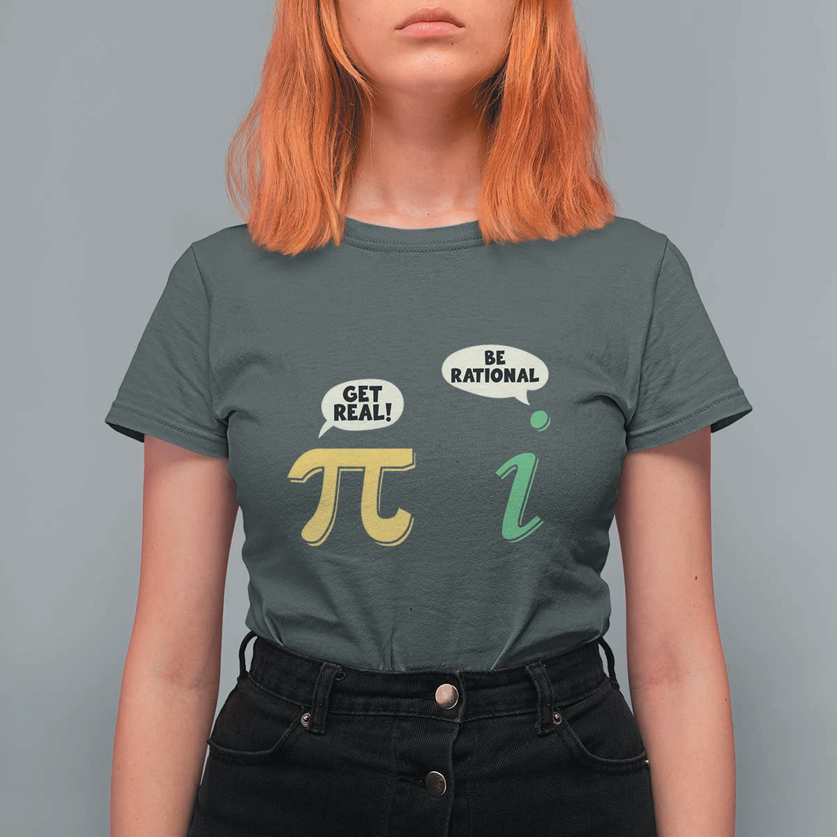 Get Real Be Rational Pi Math Teacher Geek Sarcastic T Shirt For Women