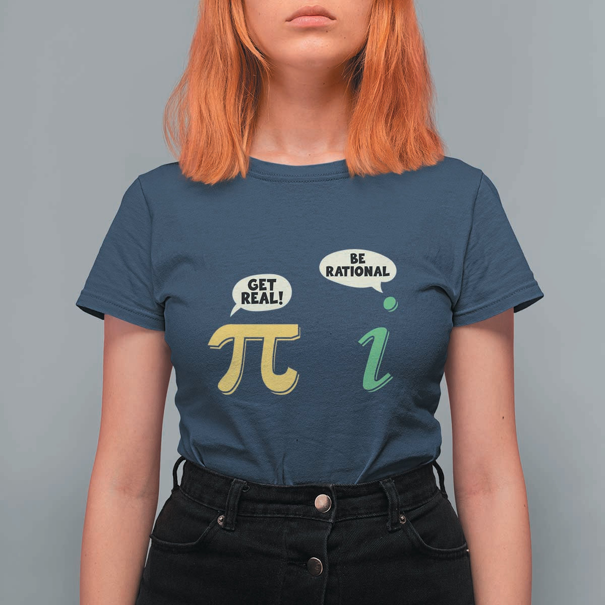 Get Real Be Rational Pi Math Teacher Geek Sarcastic T Shirt For Women