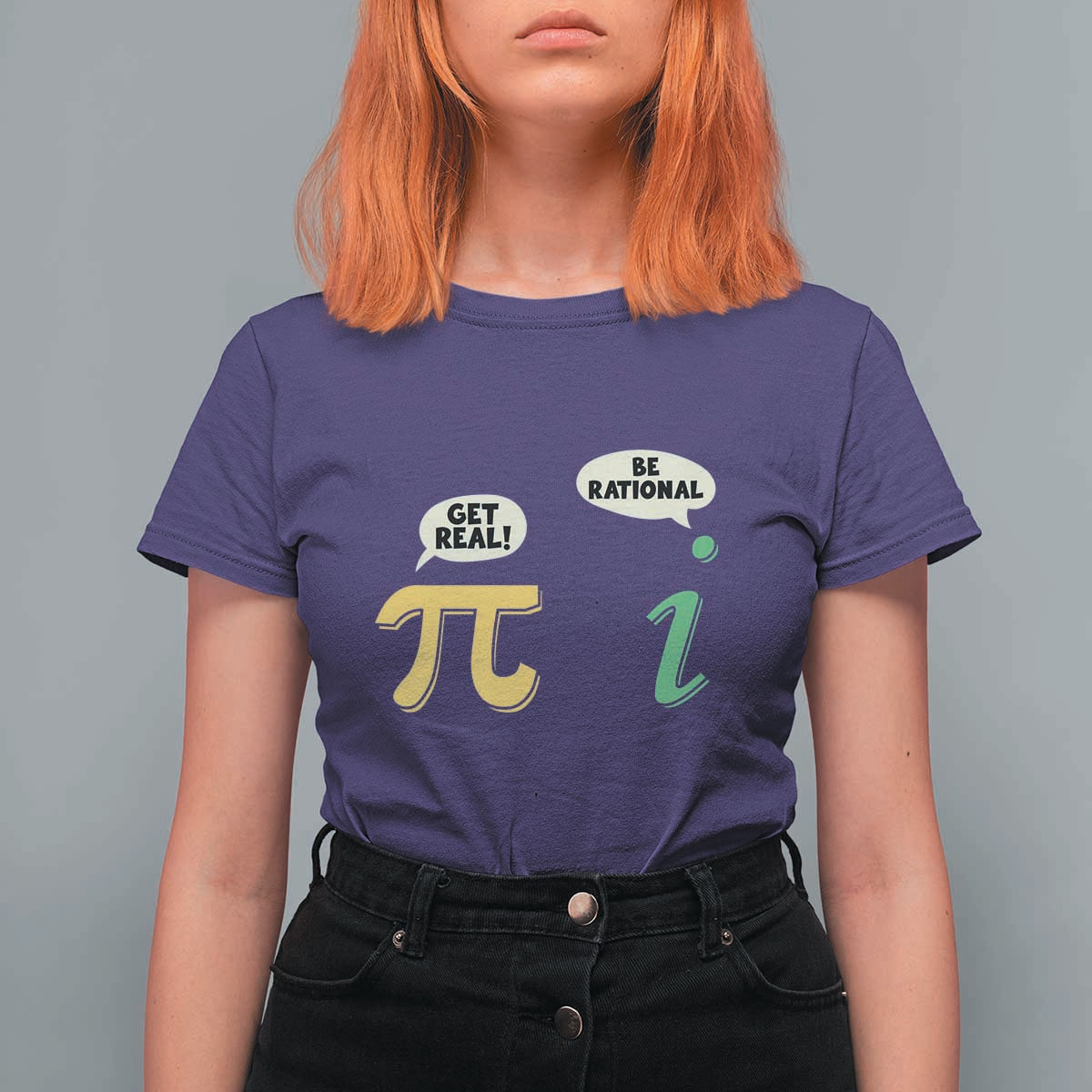 Get Real Be Rational Pi Math Teacher Geek Sarcastic T Shirt For Women