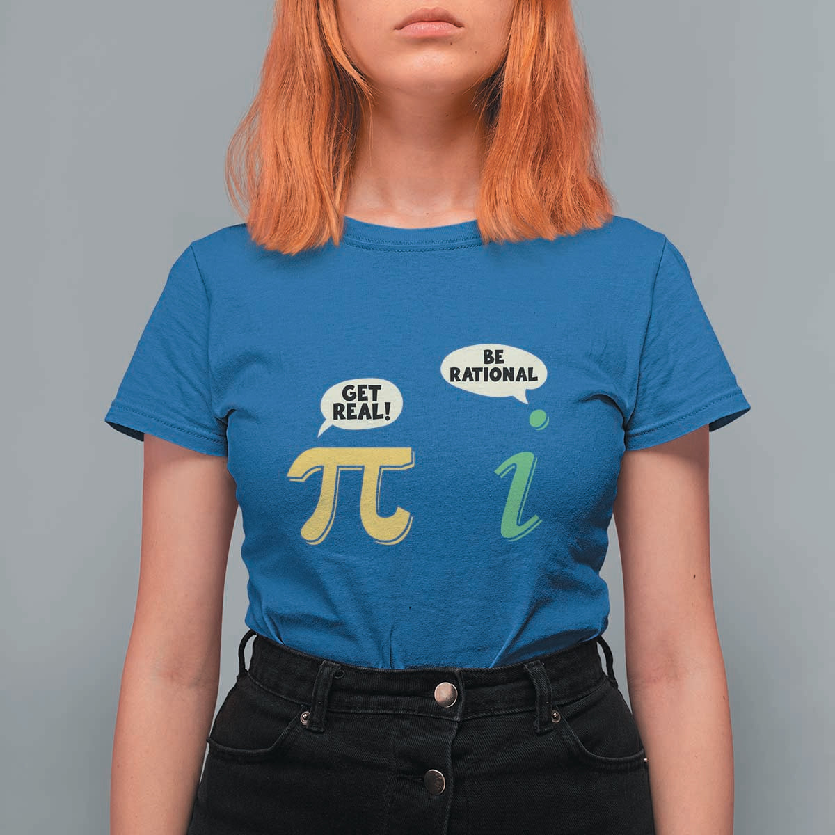 Get Real Be Rational Pi Math Teacher Geek Sarcastic T Shirt For Women
