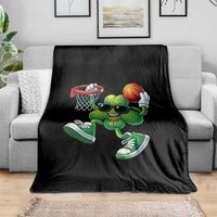 Funny 67 Meme Six Seven Basketball Shamrock St Patricks Day Throw Blanket