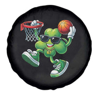Funny 67 Meme Six Seven Basketball Shamrock St Patricks Day Spare Tire Cover