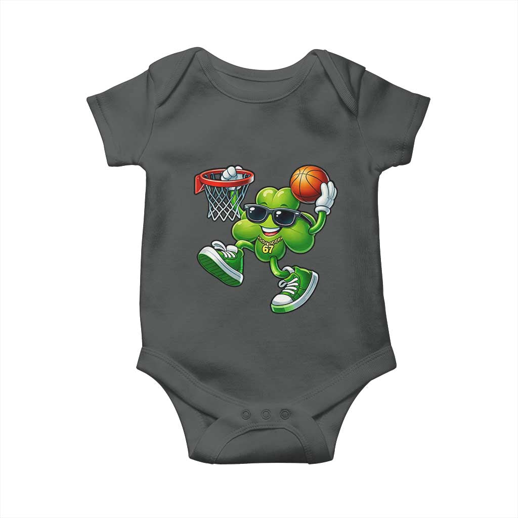Funny 67 Meme Six Seven Basketball Shamrock St Patricks Day Baby Onesie