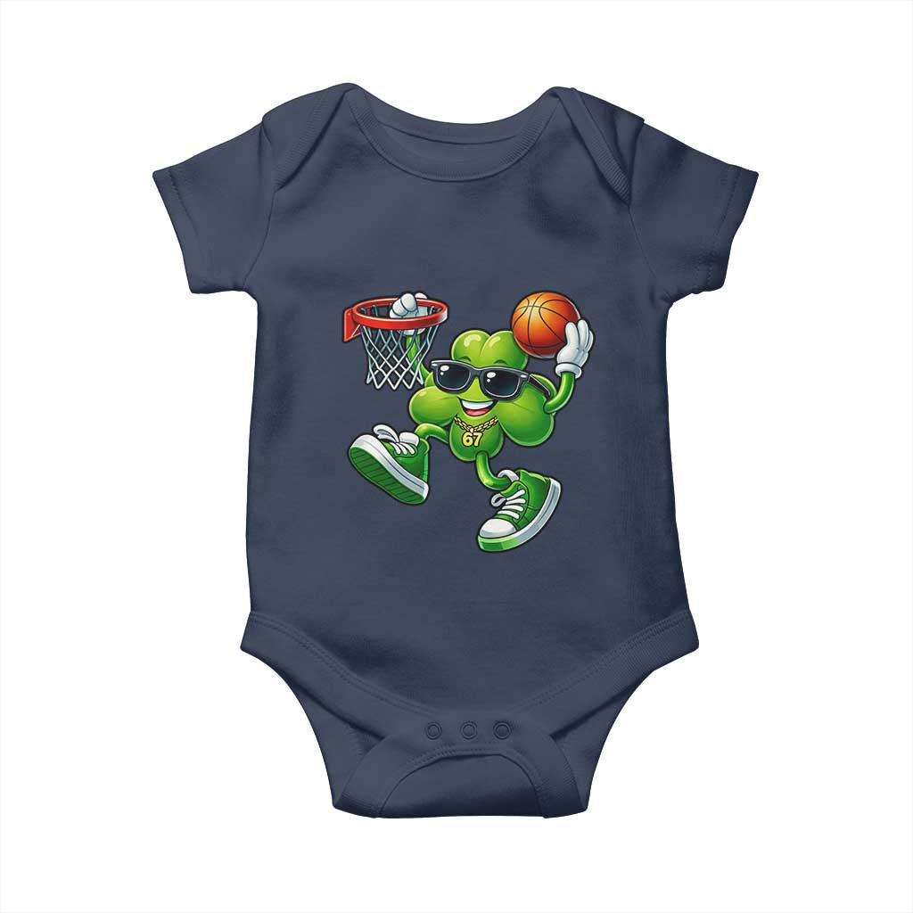 Funny 67 Meme Six Seven Basketball Shamrock St Patricks Day Baby Onesie