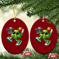 Funny 67 Meme Six Seven Basketball Shamrock St Patricks Day Ceramic Ornament