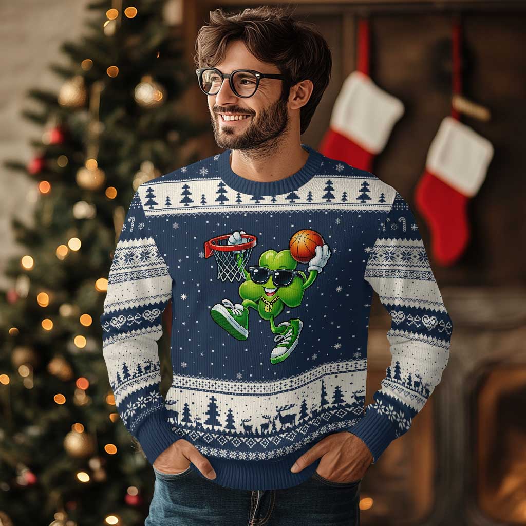 Funny 67 Meme Six Seven Basketball Shamrock St Patricks Day Ugly Christmas Sweater