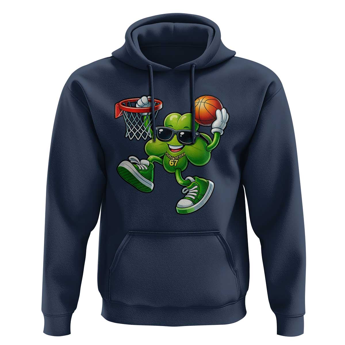 Funny 67 Meme Six Seven Basketball Shamrock St Patricks Day Hoodie