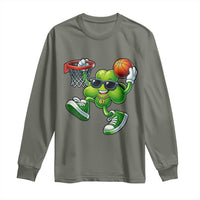 Funny 67 Meme Six Seven Basketball Shamrock St Patricks Day Long Sleeve Shirt