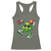 Funny 67 Meme Six Seven Basketball Shamrock St Patricks Day Racerback Tank Top