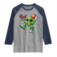 Funny 67 Meme Six Seven Basketball Shamrock St Patricks Day Raglan Shirt