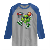 Funny 67 Meme Six Seven Basketball Shamrock St Patricks Day Raglan Shirt
