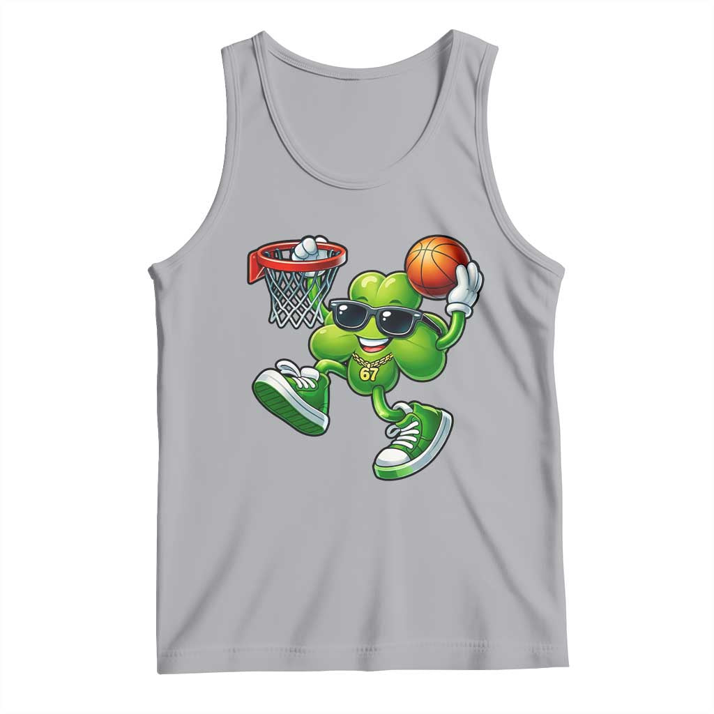 Funny 67 Meme Six Seven Basketball Shamrock St Patricks Day Tank Top