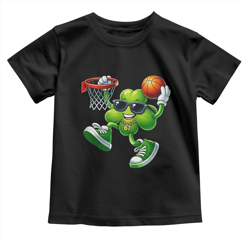 Funny 67 Meme Six Seven Basketball Shamrock St Patricks Day Toddler T Shirt
