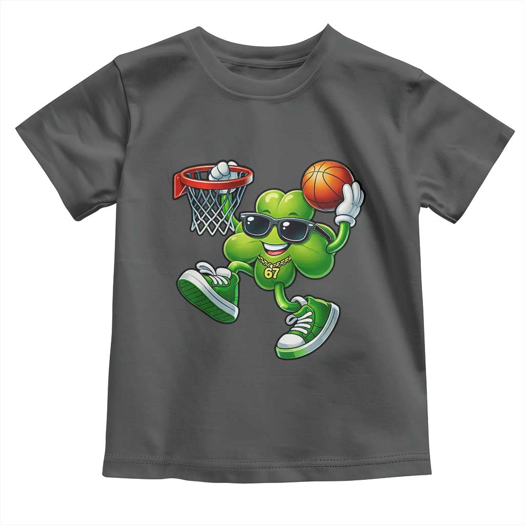 Funny 67 Meme Six Seven Basketball Shamrock St Patricks Day Toddler T Shirt