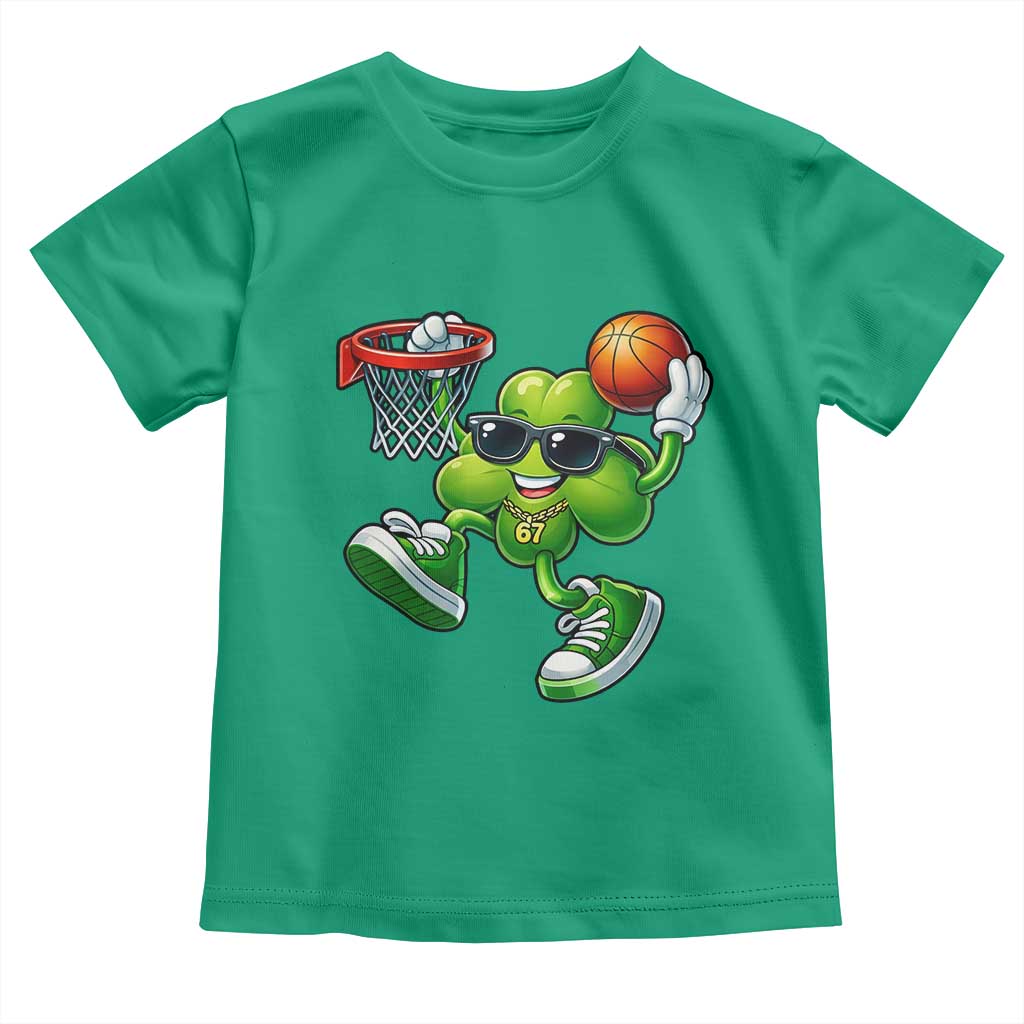 Funny 67 Meme Six Seven Basketball Shamrock St Patricks Day Toddler T Shirt