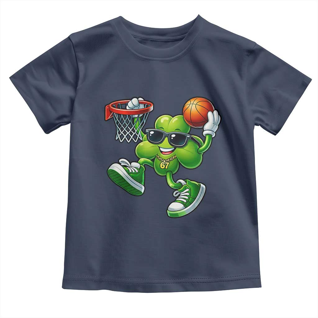 Funny 67 Meme Six Seven Basketball Shamrock St Patricks Day Toddler T Shirt