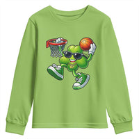 Funny 67 Meme Six Seven Basketball Shamrock St Patricks Day Youth Sweatshirt