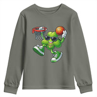 Funny 67 Meme Six Seven Basketball Shamrock St Patricks Day Youth Sweatshirt