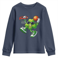 Funny 67 Meme Six Seven Basketball Shamrock St Patricks Day Youth Sweatshirt