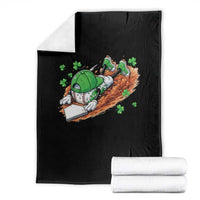 Funny Baseball St Patricks Day Home Plate Drip Throw Blanket