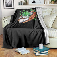 Funny Baseball St Patricks Day Home Plate Drip Throw Blanket