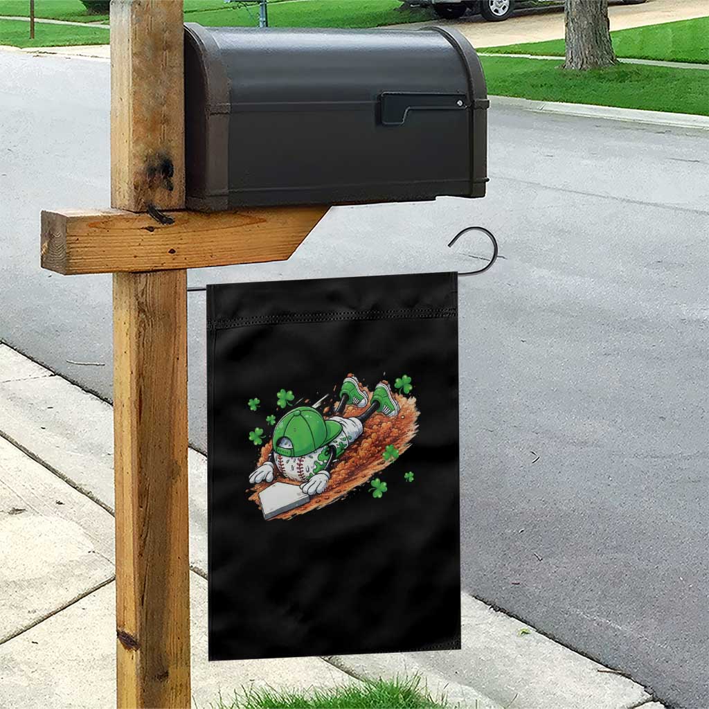 Funny Baseball St Patricks Day Home Plate Drip Garden Flag