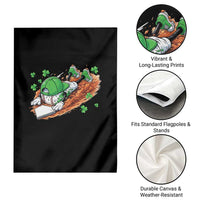 Funny Baseball St Patricks Day Home Plate Drip Garden Flag
