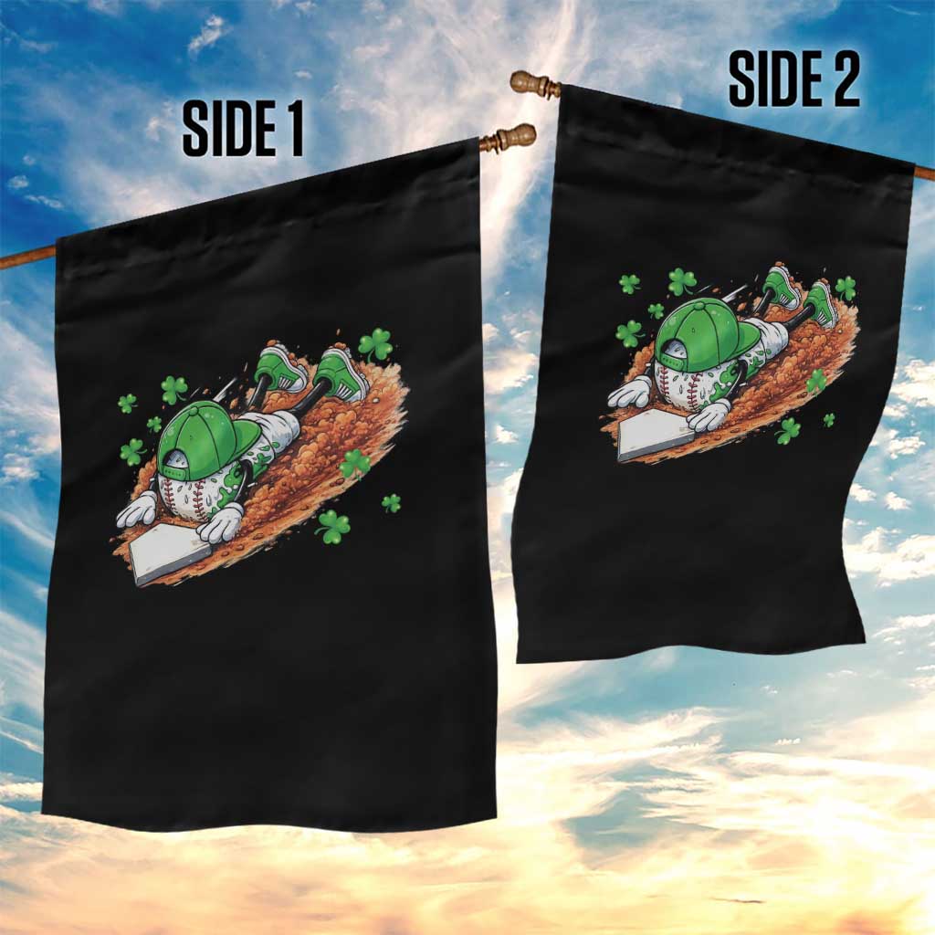 Funny Baseball St Patricks Day Home Plate Drip Garden Flag