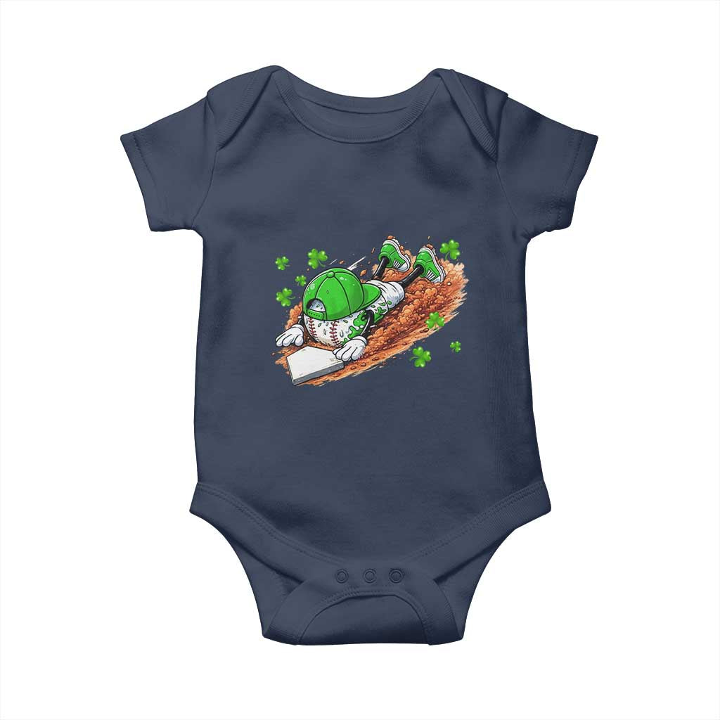 Funny Baseball St Patricks Day Home Plate Drip Baby Onesie