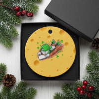 Funny Baseball St Patricks Day Home Plate Drip Ceramic Ornament