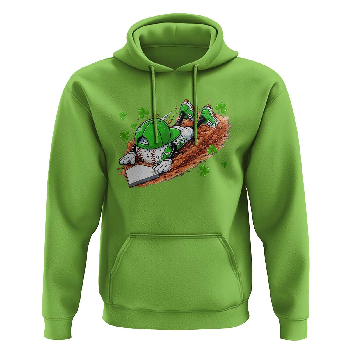 Funny Baseball St Patricks Day Home Plate Drip Hoodie